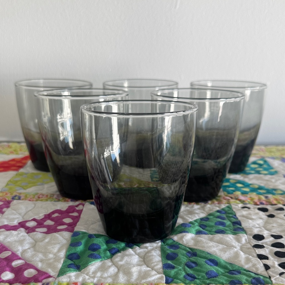 Libbey Classic Black Smoke Tumbler Set of 6